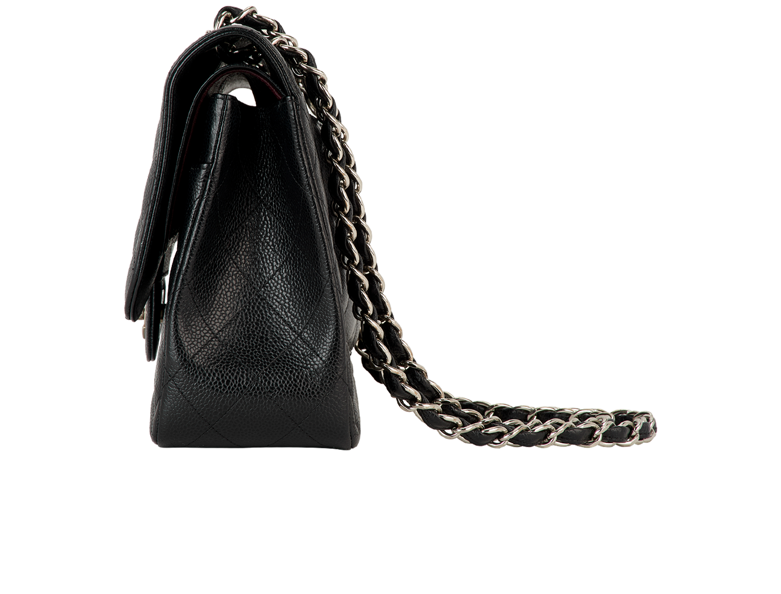 Jumbo Double Classic Flap, &pound;5,100, Handbags, Black, Caviar Leather, Bottom view